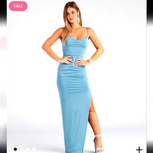 Elegant Teal Maxi Dress